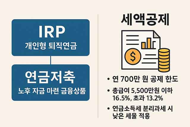 IRP·연금저축 세액공제로 노후 대비하는 방법 완벽 가이드 1 금융 재테크 세금 부동산 IRP 연금저축으로 노후 대비와 세액공제 혜택