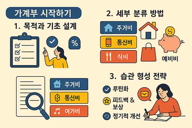 가계부 시작하기 - 간단한 분류법으로 첫걸음 떼기 - 가계부 작성의 목적과 기초 설계